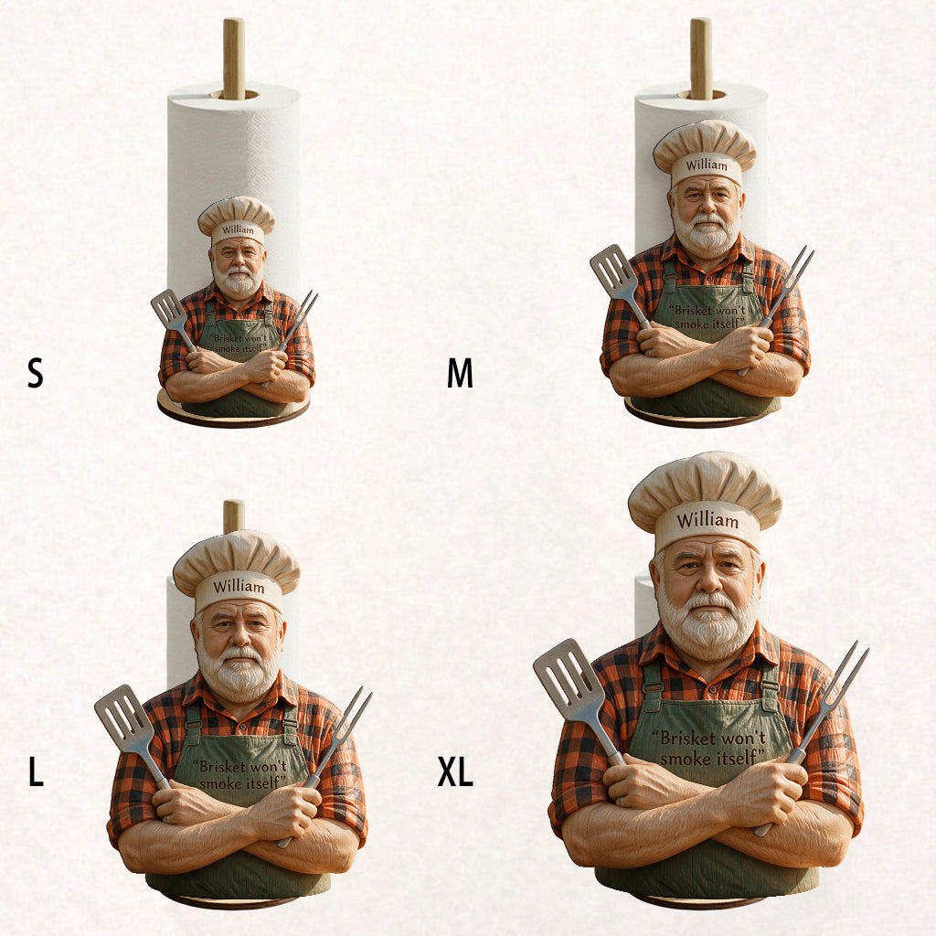 Brisket Won't Smoke Itself - Personalized Grilling Paper Towel Stand