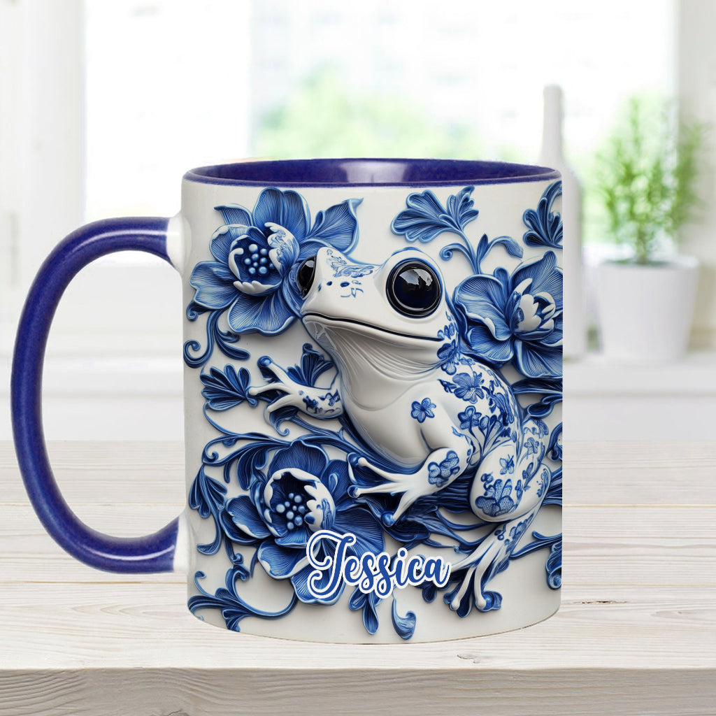 Porcelain Frog - Personalized Frog Accent Mug