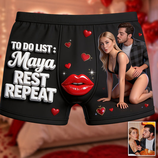 To Do List - Personalized Spicy Couple Men’s Boxer Briefs
