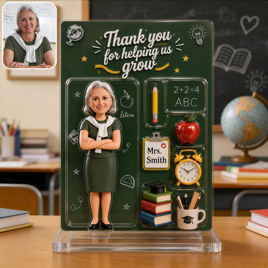 Teacher Gift, Back To School - Personalized Teacher 2-Layer Acrylic Freestanding
