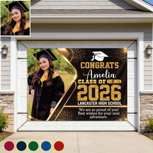 Our Pride & Joy Graduation 2026 Banner - Personalized Graduation Garage Door Banner