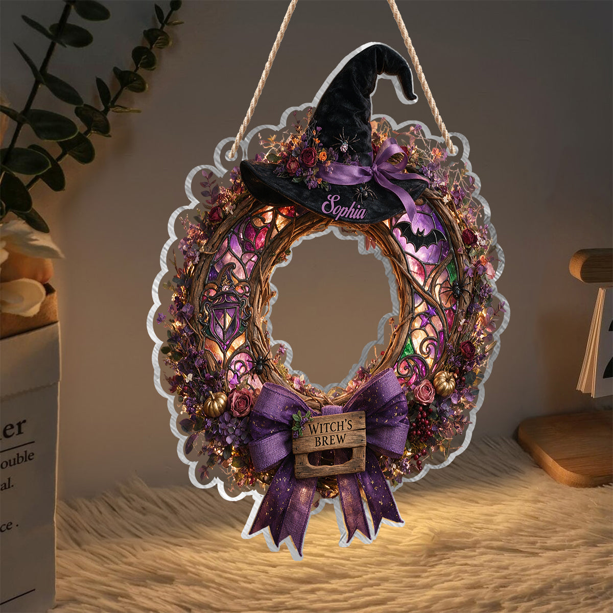 Practical Magic - Personalized Witch LED Light Acrylic Sign
