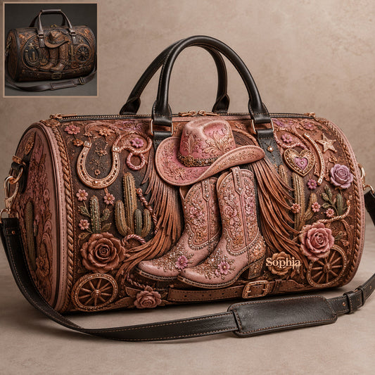 Western Spirit - Personalized Cowgirl Duffle Bag
