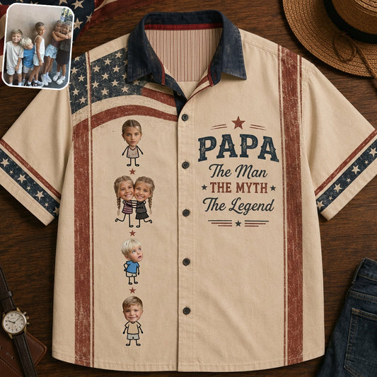 The Man The Myth The Legend - Personalized Grandpa Hawaiian Shirt