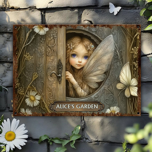 Welcome To My Garden - Personalized Gardening Rectangle Metal Sign