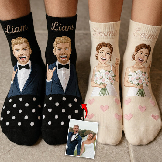 Wedding Gift - Personalized Couple Socks