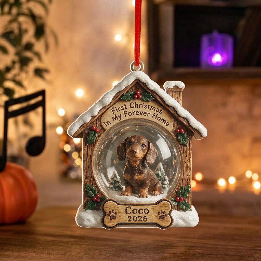Forever Home - Personalized Dog Premium 3D Ornament