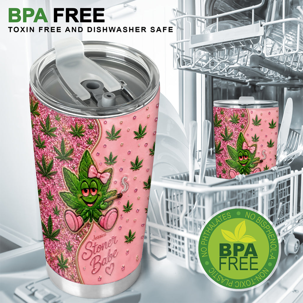 Stoner Babe - Personalized Weed Tumbler