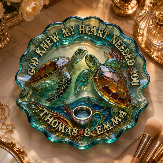 Turtle Couple - Personalized Turtle Catch-All Tray