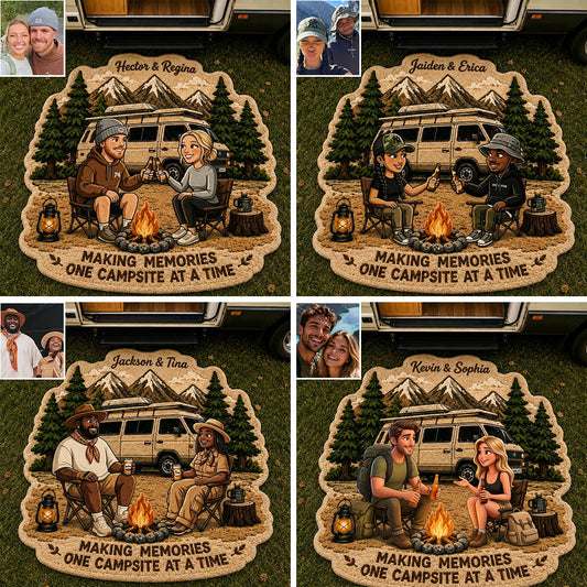 Making Memories One Campsite At A Time - Personalized Camping Non-Slip Tufted Rug