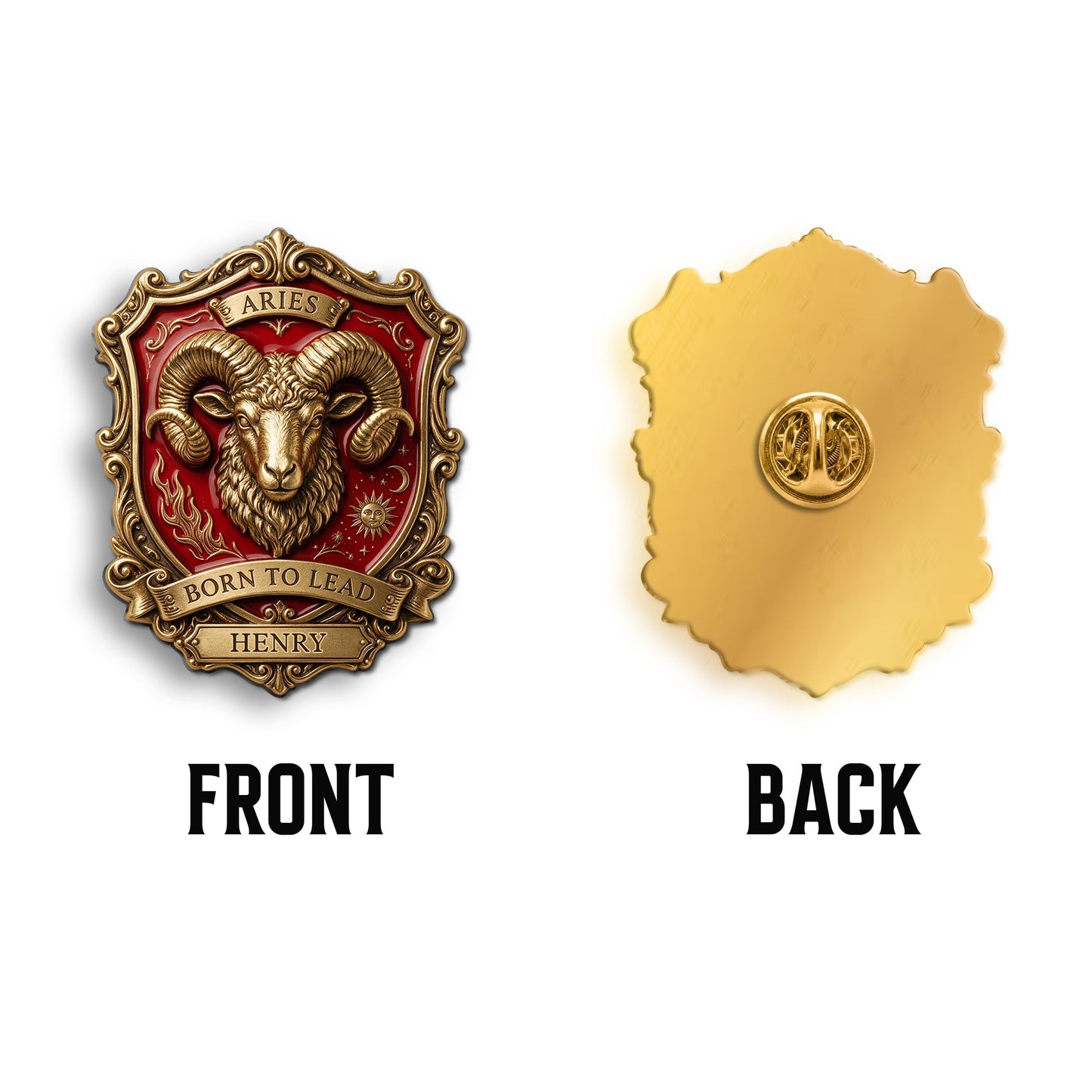Zodiac Sign Luxury Brooch - Personalized Horoscope 3D Embossed Enamel Pin