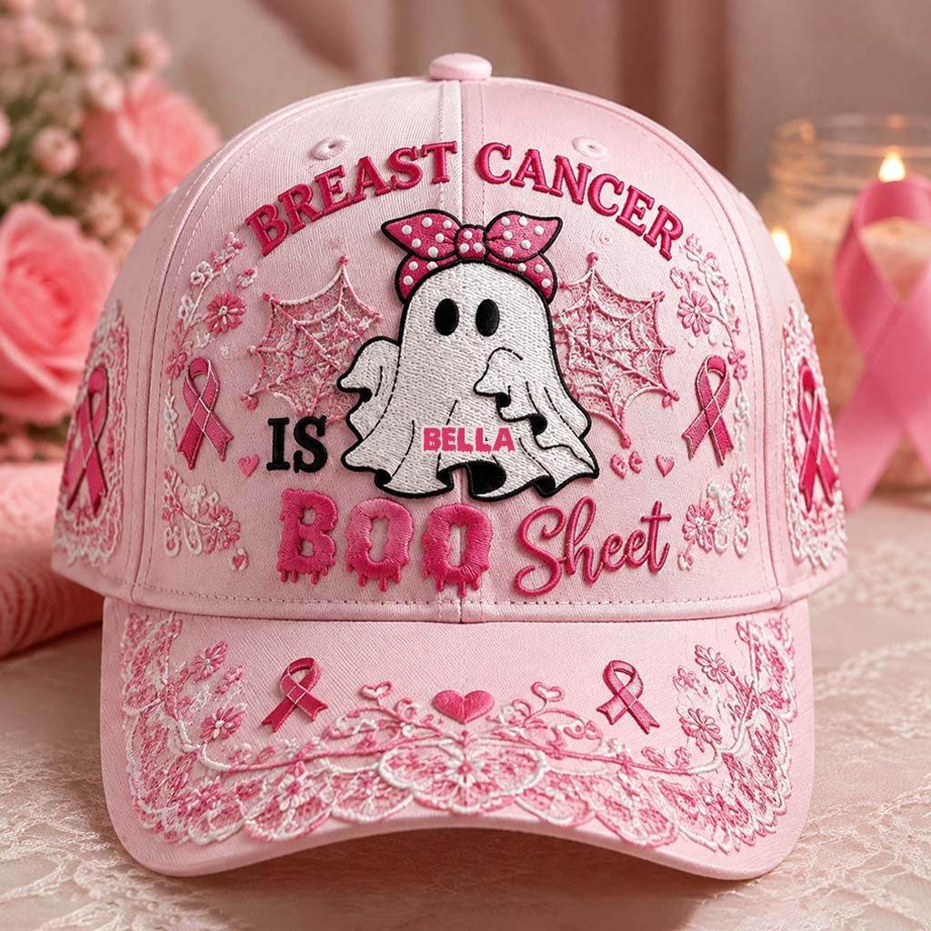 Breast Cancer Is Boo Shit - Personalized Breast Cancer Awareness Classic Cap