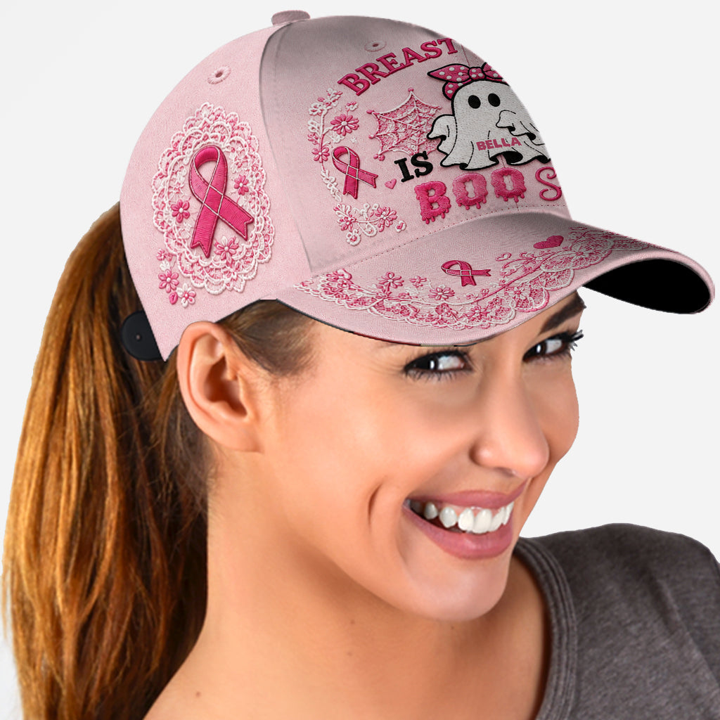 Breast Cancer Is Boo Shit - Personalized Breast Cancer Awareness Classic Cap