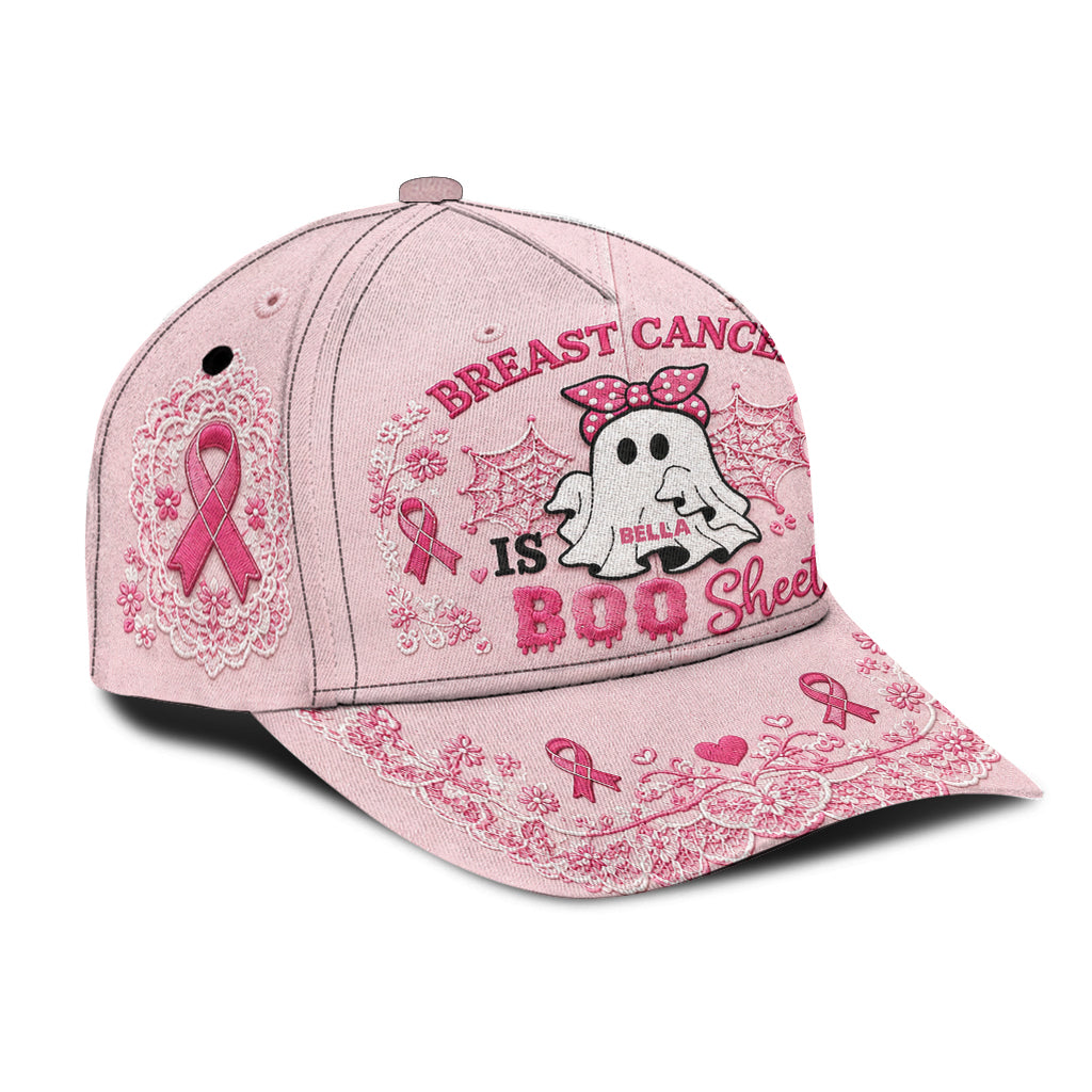Breast Cancer Is Boo Shit - Personalized Breast Cancer Awareness Classic Cap