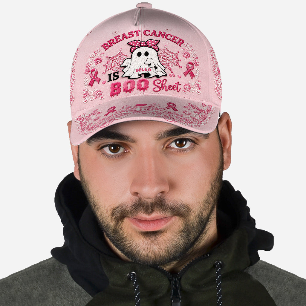 Breast Cancer Is Boo Shit - Personalized Breast Cancer Awareness Classic Cap
