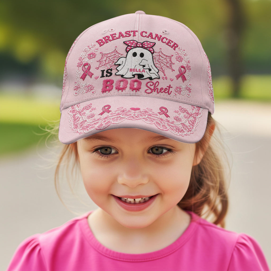 Breast Cancer Is Boo Shit - Personalized Breast Cancer Awareness Classic Cap