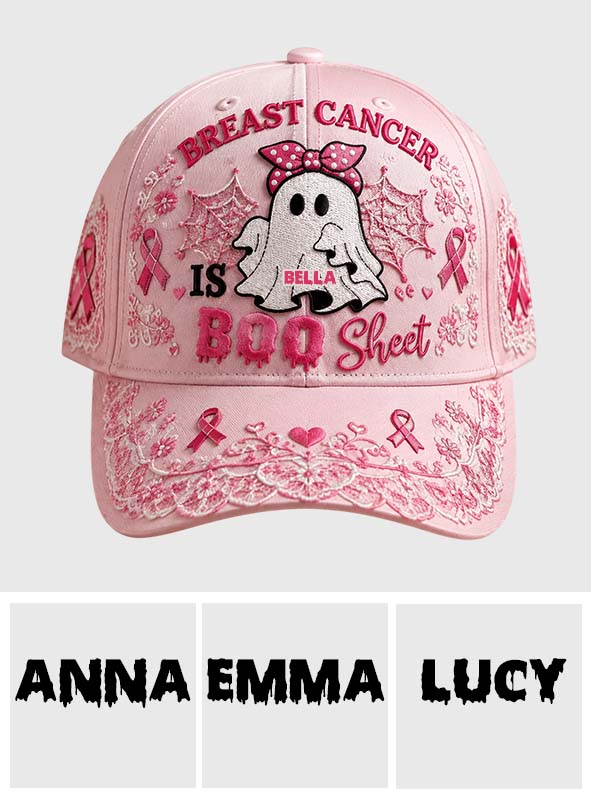 Breast Cancer Is Boo Shit - Personalized Breast Cancer Awareness Classic Cap