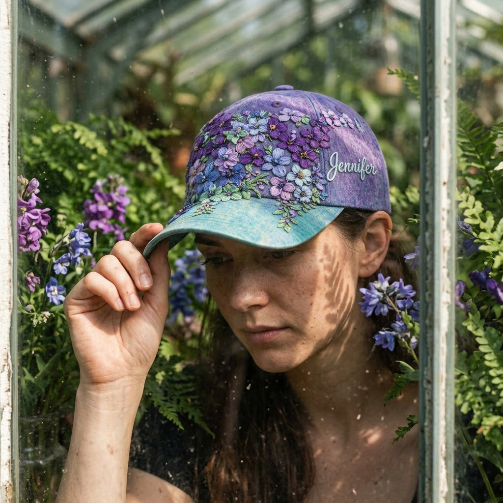 You Matter Teal Purple Semicolon Floral - Personalized Suicide Prevention Classic Cap