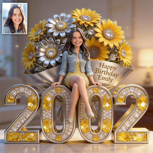 Luxury Gifts For Her - Personalized Birthday Custom Shaped Acrylic Plaque