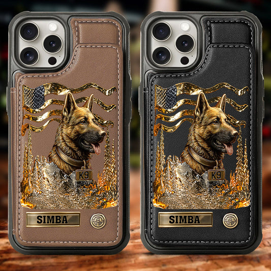 Love My Dog - Personalized German Shepherd Dog Wallet Phone Case