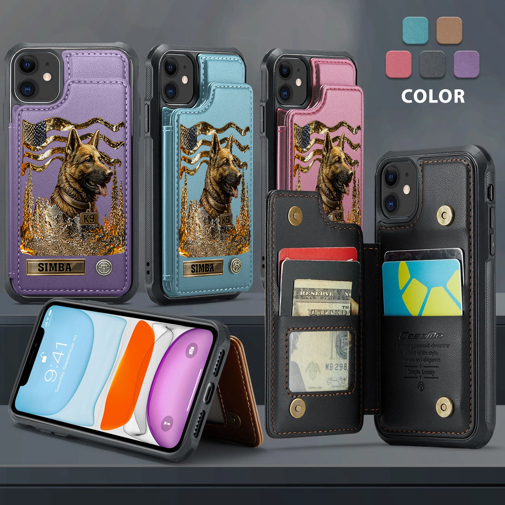 Love My Dog - Personalized German Shepherd Dog Wallet Phone Case