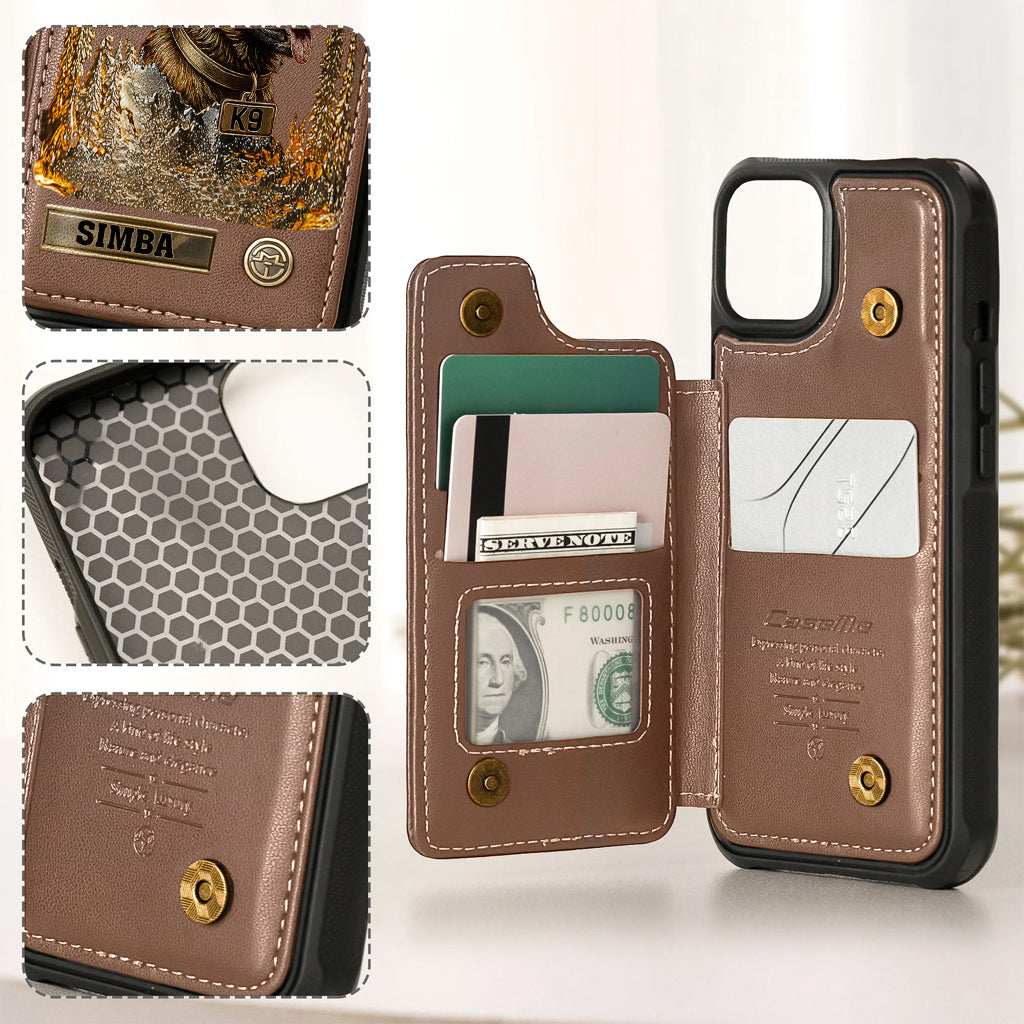 Love My Dog - Personalized German Shepherd Dog Wallet Phone Case