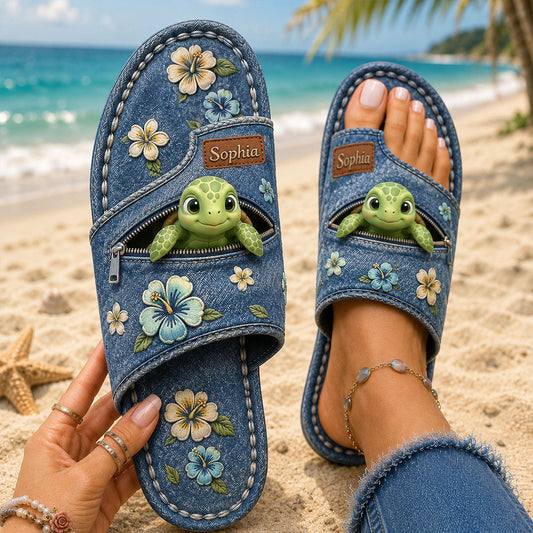 Love Turtle - Personalized Turtle Open Toe Sandals