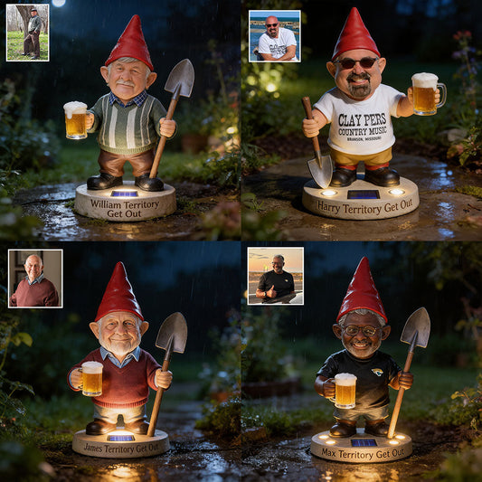 My Territory Get Out - Personalized Gardening Solar Acrylic Light