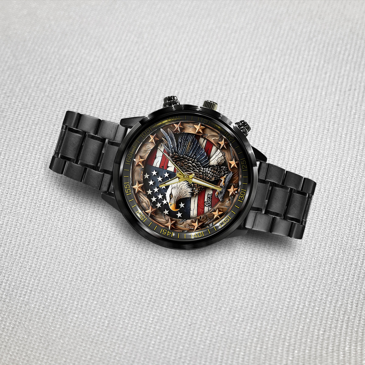 Strong Bald Eagle - Personalized Bald Eagle Hand Watch