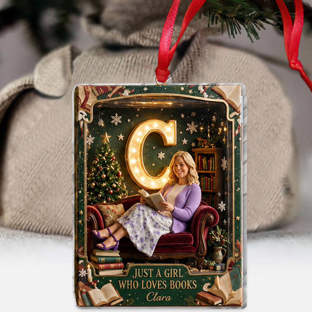 Just A Girl Who Loves Books - Personalized Book Ornament