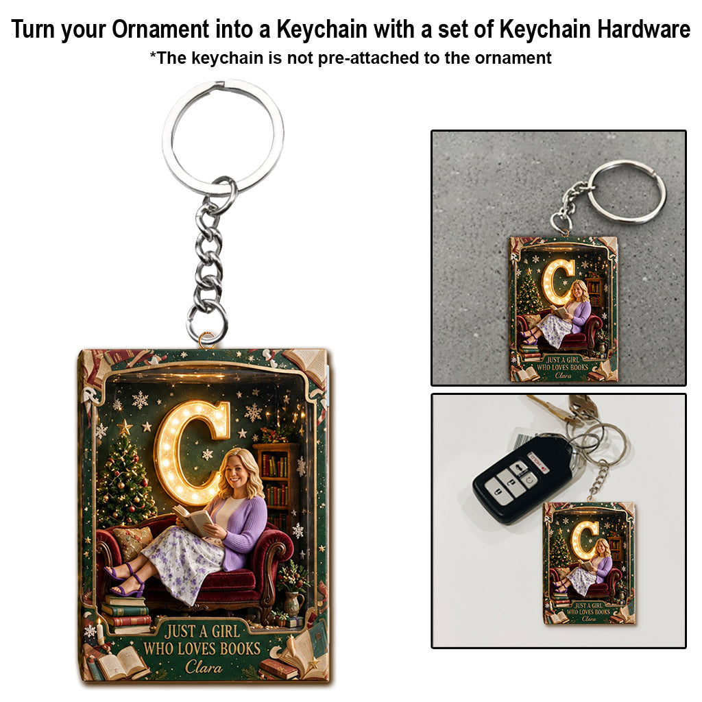 Just A Girl Who Loves Books - Personalized Book Ornament