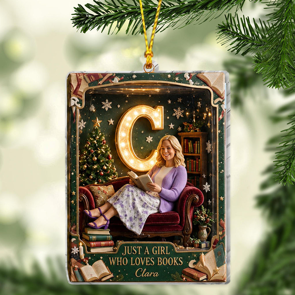 Just A Girl Who Loves Books - Personalized Book Ornament