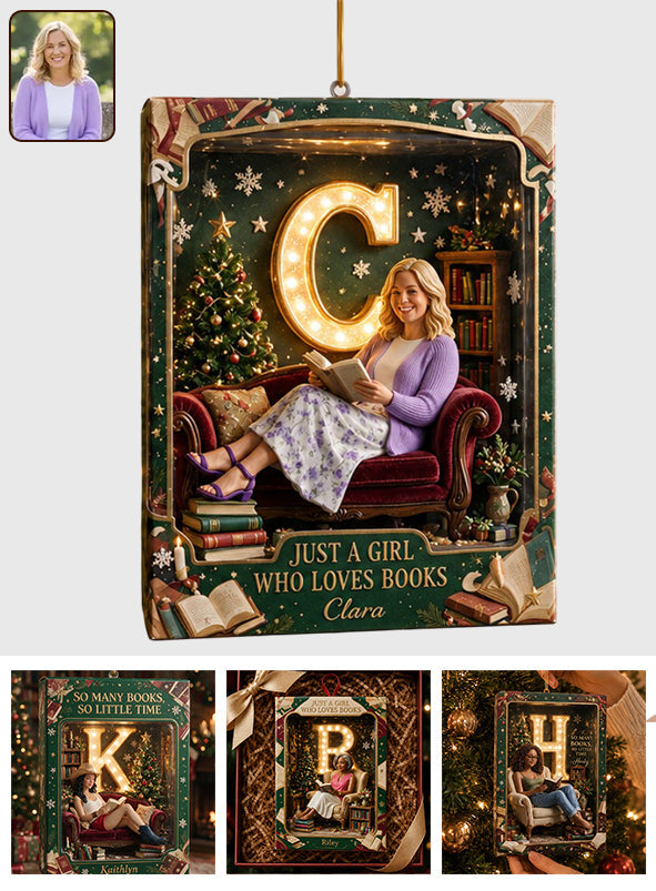 Just A Girl Who Loves Books - Personalized Book Ornament