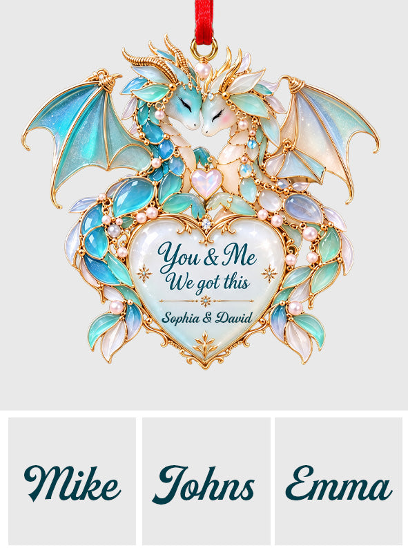 Merry Christmas - Personalized Dragon Custom Shape Glass Ornament
