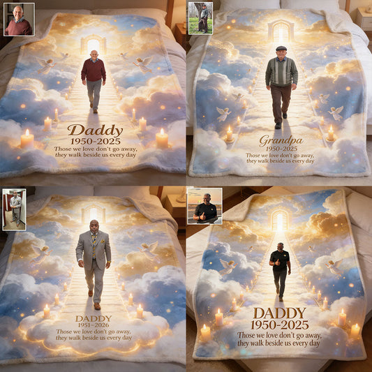 They Walk Beside Us Everyday - Personalized Memorial Blanket