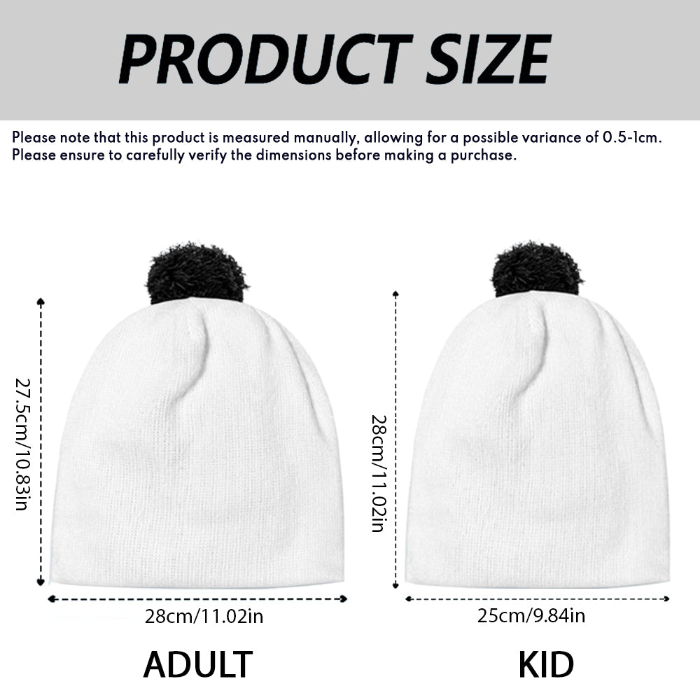 Snowy Forest - Personalized Wolf Beanie Hat
