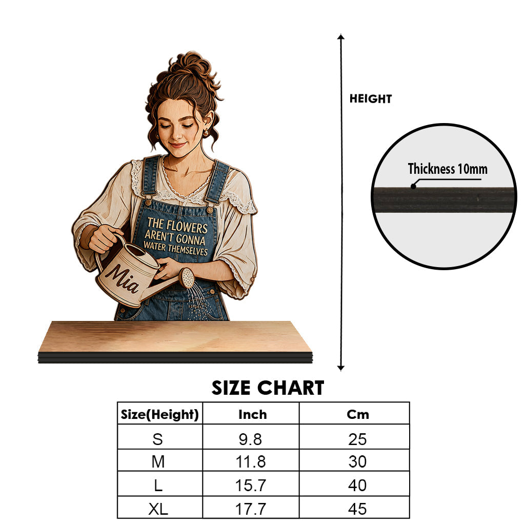 The Plants Aren’t Gonna Water Themselves - Personalized Gardening Wooden Floating Shelf