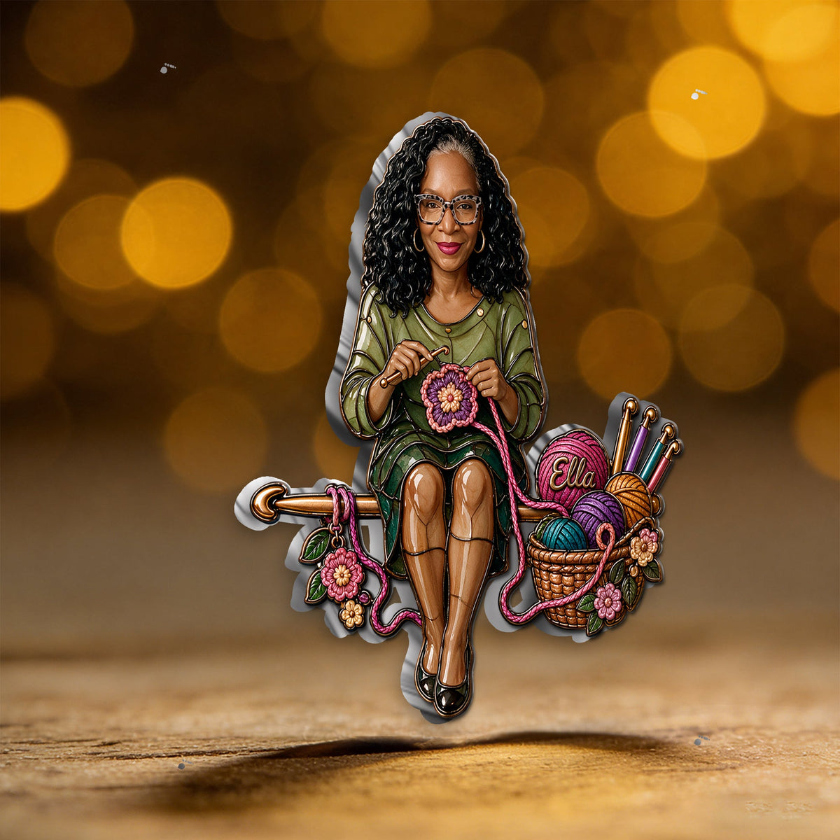 Love Crocheting - Personalized Crocheting 3D Embossed Enamel Pin