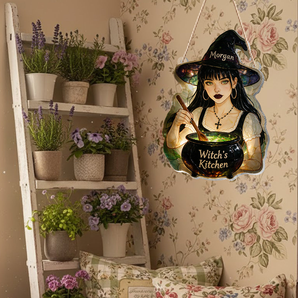Witch's Kitchen - Personalized Witch LED Light Acrylic Sign