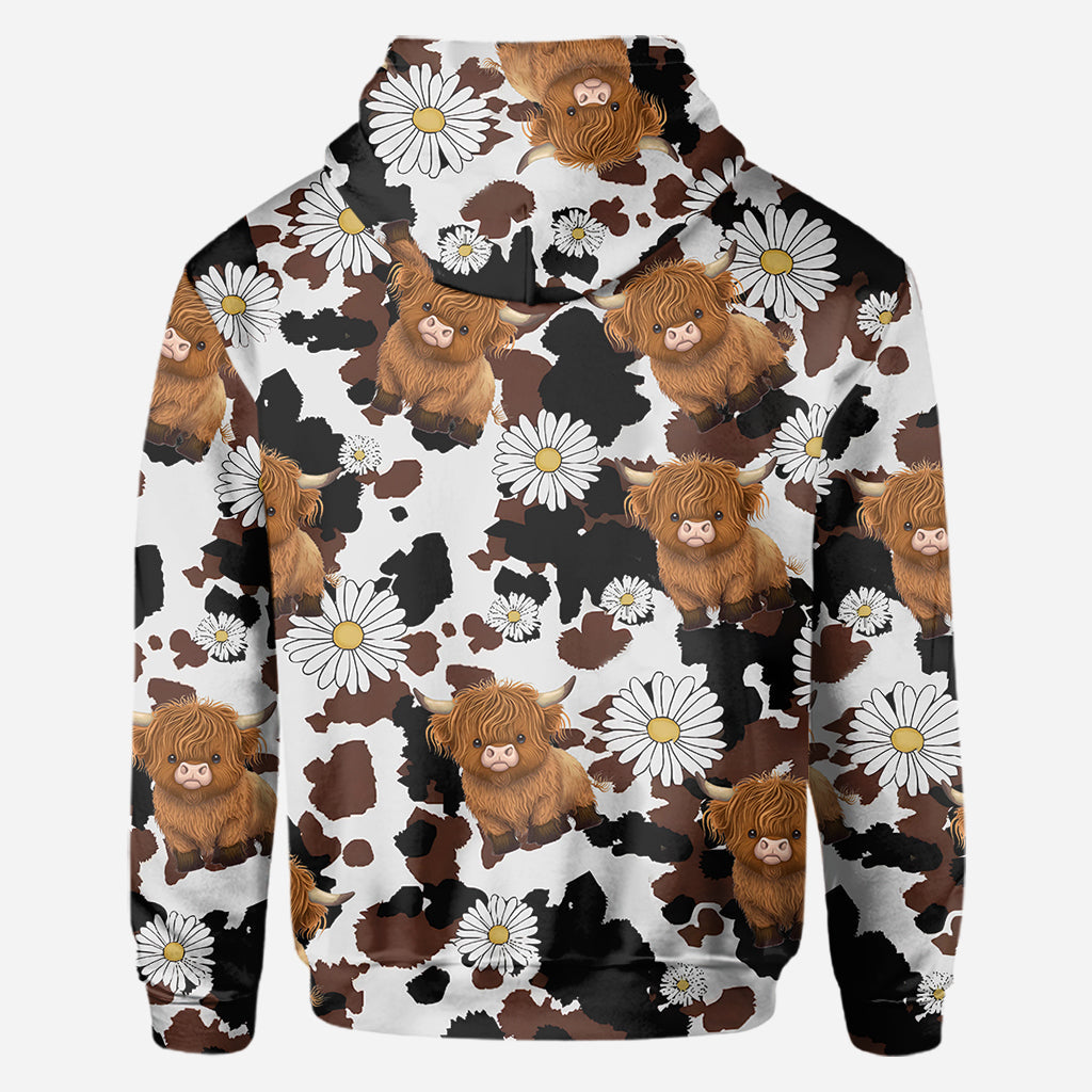Love Highland Cow - Personalized Highland Cow All Over Shirt