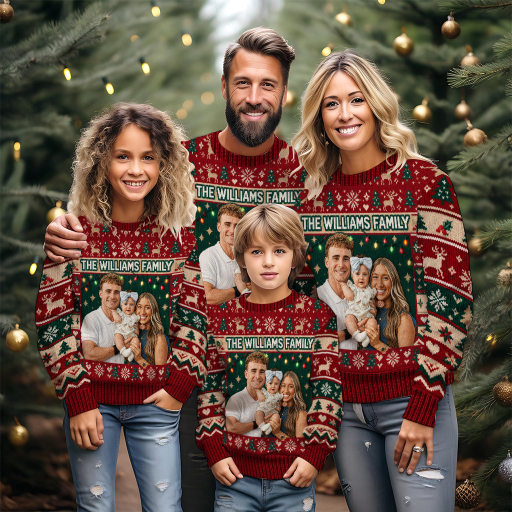 Christmas Time - Personalized Family Ugly Sweater