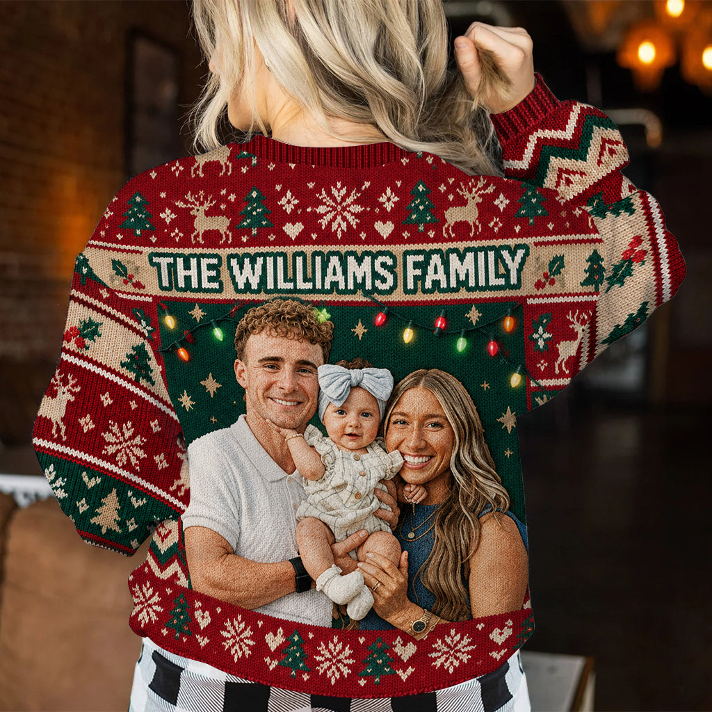 Christmas Time - Personalized Family Ugly Sweater