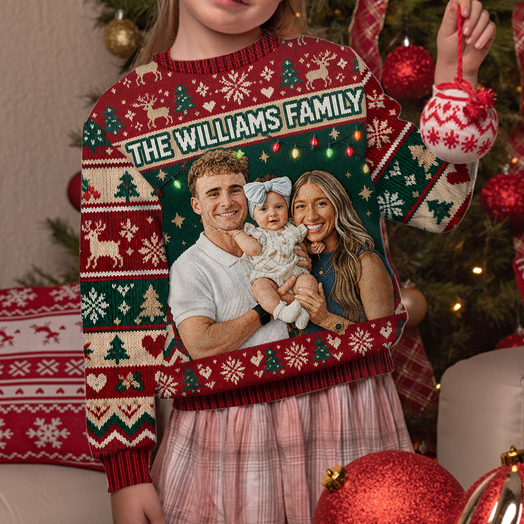 Christmas Time - Personalized Family Ugly Sweater
