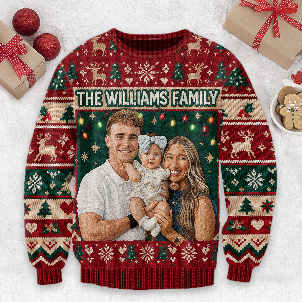 Christmas Time - Personalized Family Ugly Sweater