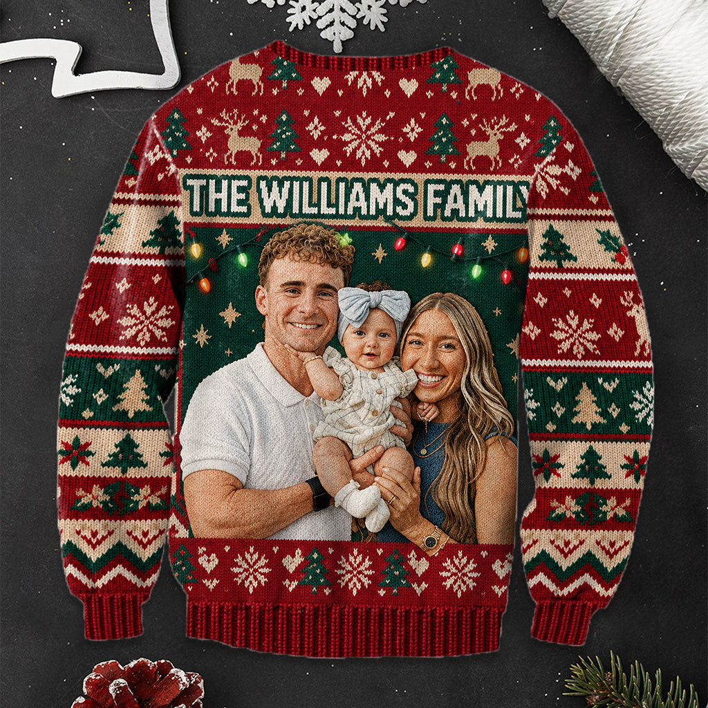 Christmas Time - Personalized Family Ugly Sweater