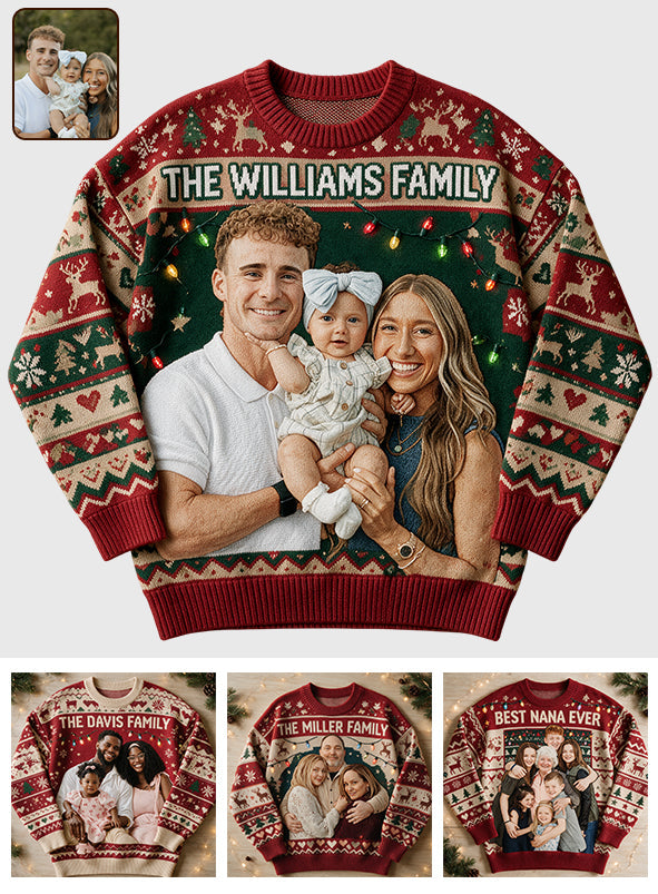 Christmas Time - Personalized Family Ugly Sweater