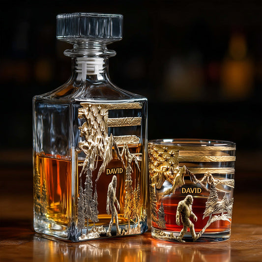 Sasquatch - Personalized Whisky Whiskey Decanter Set