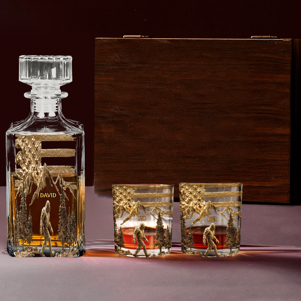 Sasquatch - Personalized Whisky Whiskey Glass