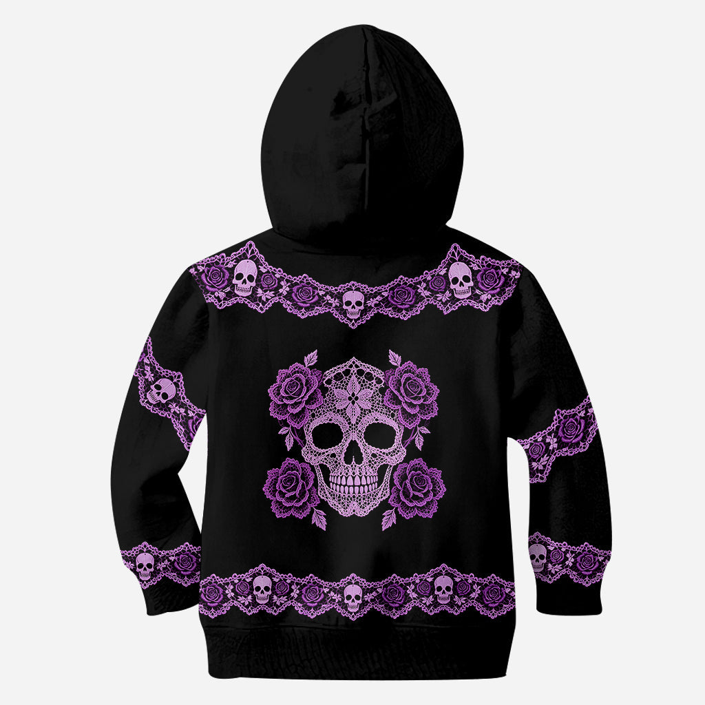 Floral Skull - Personalized Skull Hoodie and Leggings