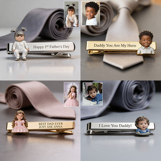 Perfect Father's Day Gift - Personalized Father Tie Clip